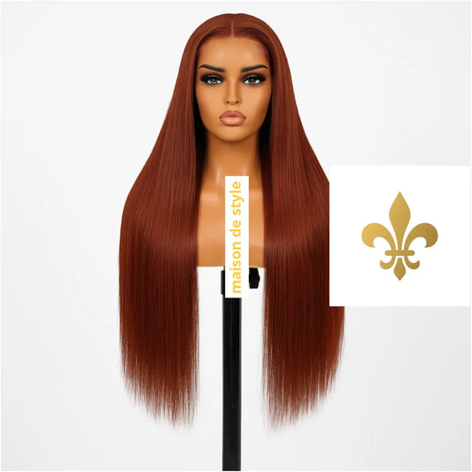 13x6 HD Lace Front Wig β 26 Inch Straight Bronze | 100% Human Hair Bronze