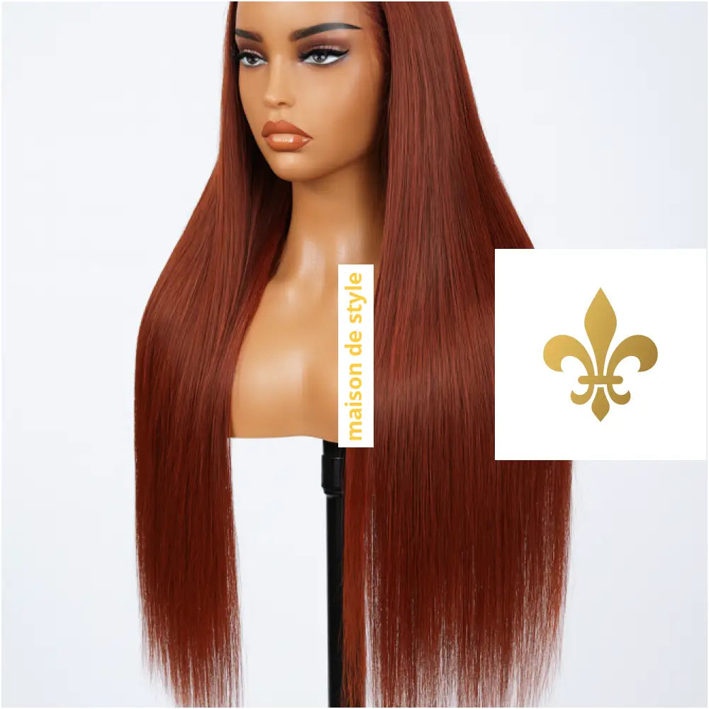 13x6 HD Lace Front Wig – 26 Inch Straight Bronze | 100% Human Hair Bronze