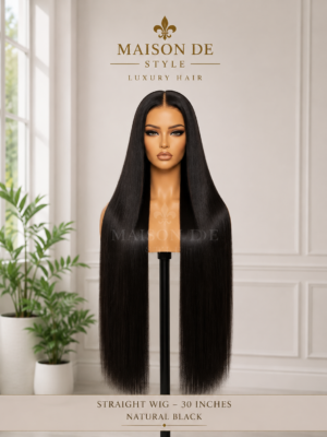 maison de style straight lace front human hair wig – 30 inches