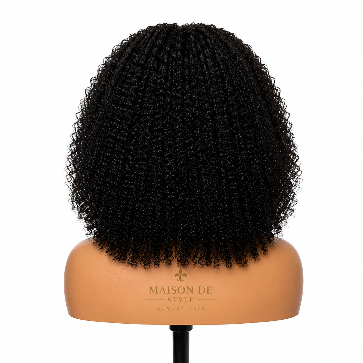 curly lace front human hair wig in natural black color 16 inches