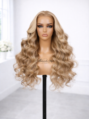 Blonde body wave lace front wig 18 inches human hair - Maison de Style