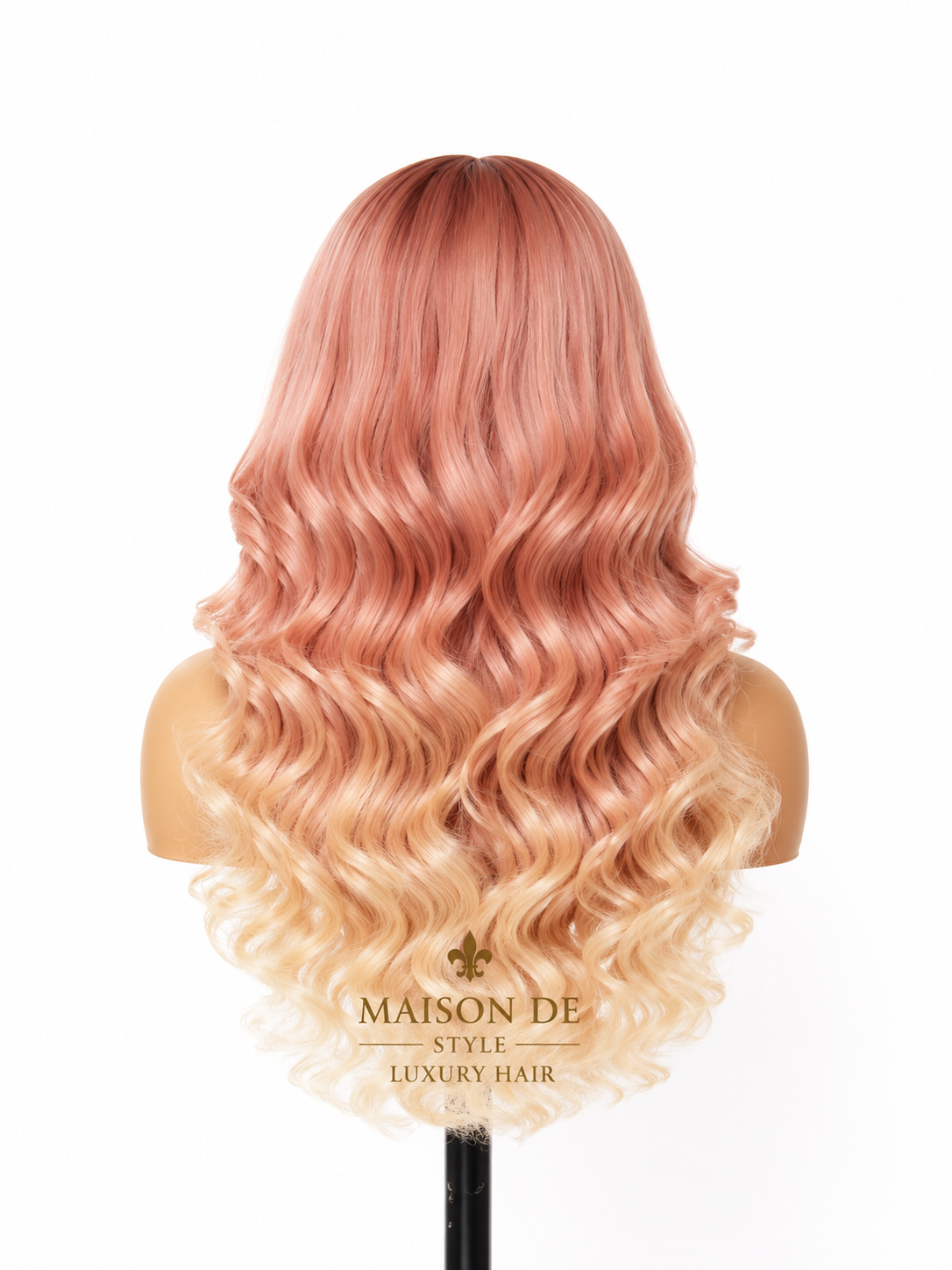 rose blonde ombré body wave wig – 18 inches