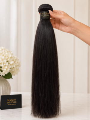 maison de style indian straight bundle – natural black | 20 inches