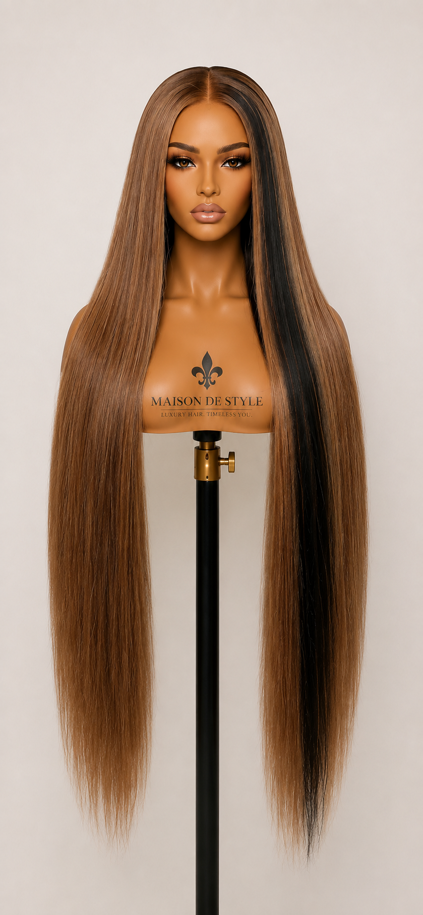 Maison de Style™ Heritage Collection – Éclipse Blanche™ | 30” HD Lace Luxury Straight Wig | Double Drawn