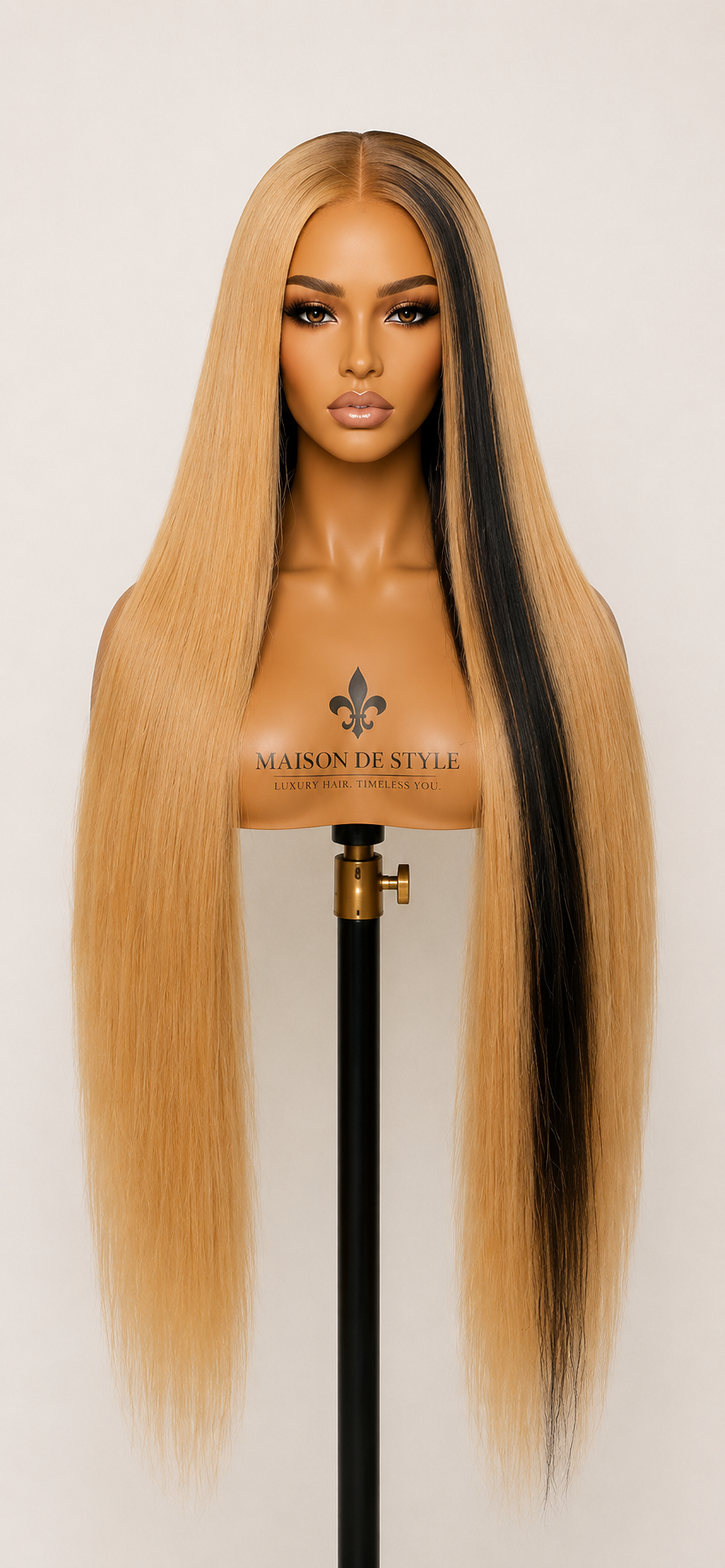 Maison de Style™ Heritage Collection – Éclipse Blanche™ | 30” HD Lace Luxury Straight Wig | Double Drawn
