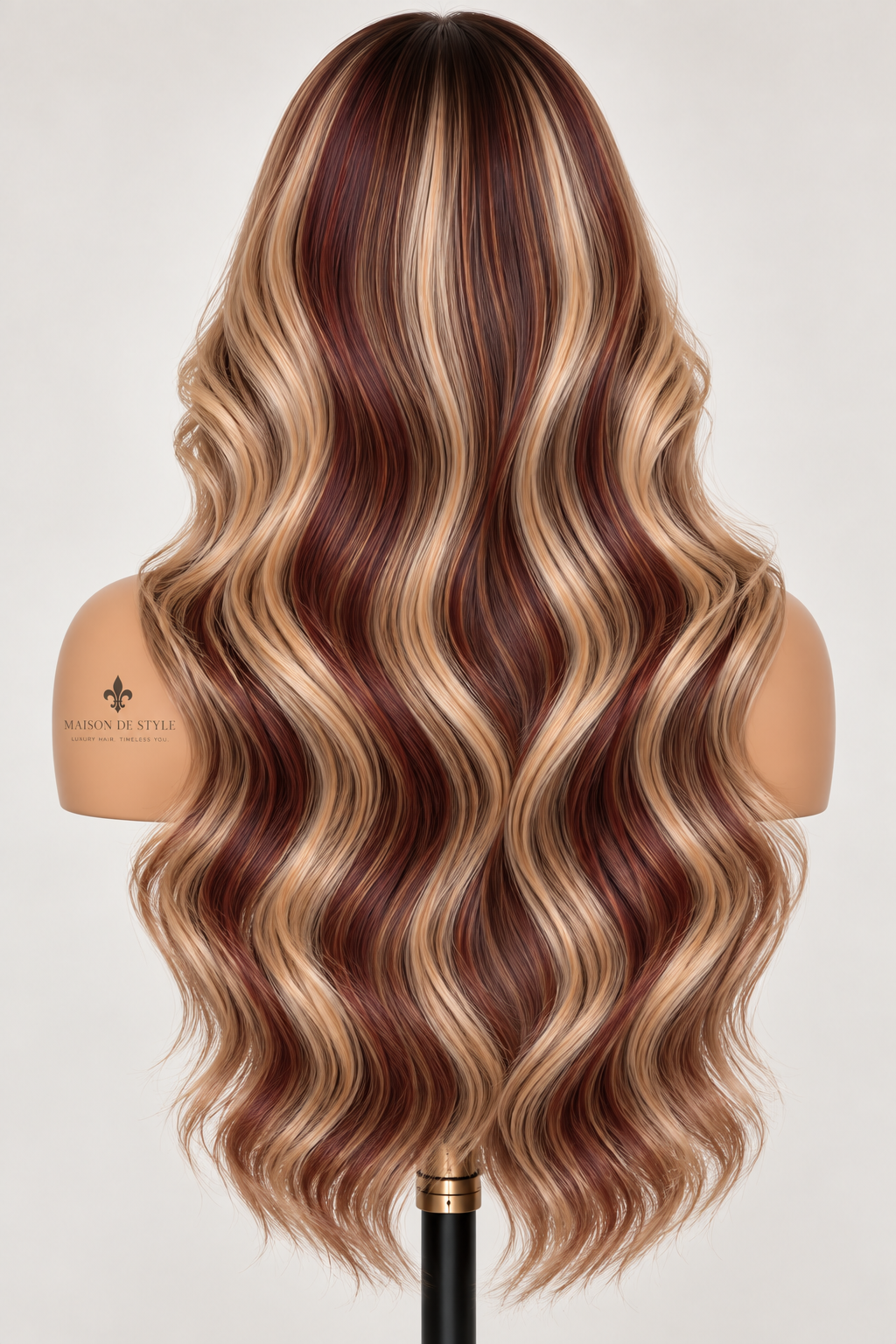 Caramel Bordeaux 28" Luxe Signature HD Lace Wave Wig - Image 2